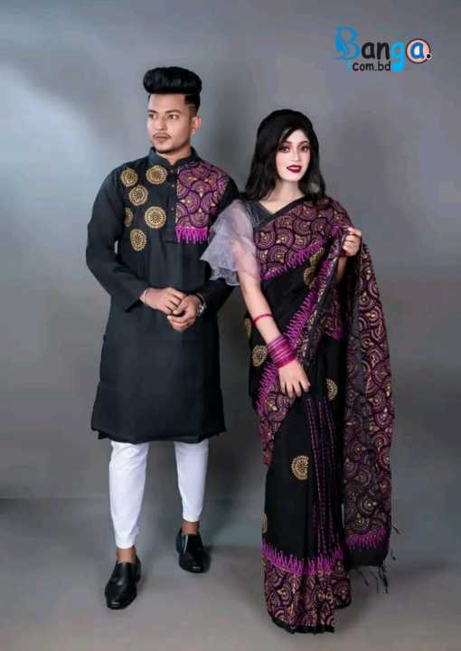 Stylish%20&%20Fashionable%20Best%20Couple%20Sharee%20And%20Panjabi%20For%20Men%20And%20Women%20-%20Image%202