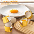 Egg Shell Opener,Egg Separator for Raw Eggs,Egg Shell Opener for Hard Boiled Eggs,Handheld Eggs Breaker Multifunctional Egg Cutter Egg Cracker and Separator for Kitchen Gadgets. 