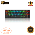 rk royal kludge rkg68 /rk837 DUAL MODE RGB WIRELESS mechanical keyboard gaming,60% layout,rgb led backlit n-key rollover, compact 68 key keyboard(Brown,red,blue).