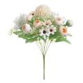 1 Bouquet Silk Cloth Artificial Flower Home Office Ornament Wedding Party Decor.