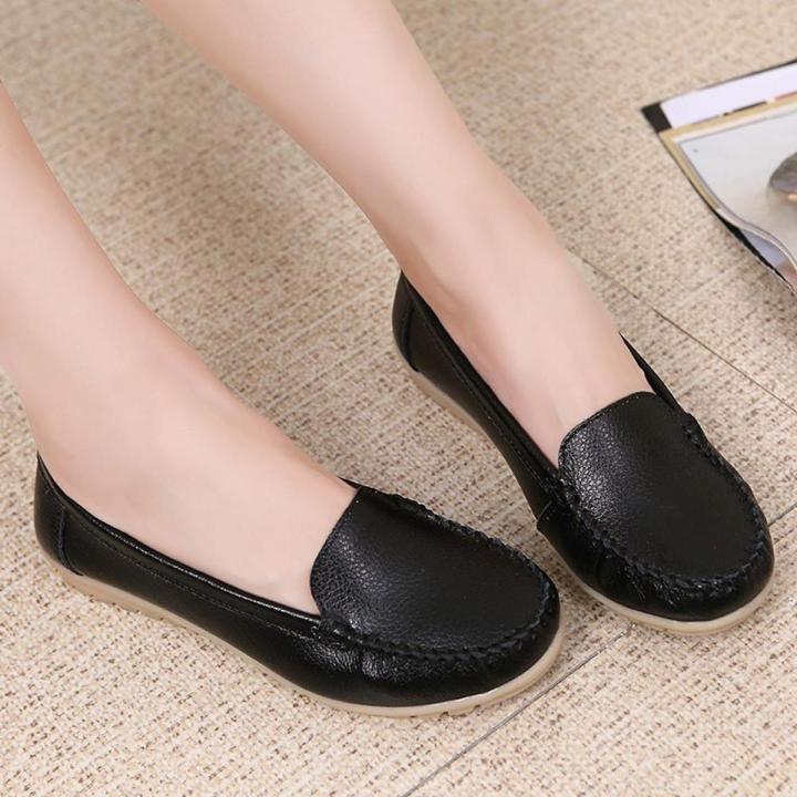 Korean Sandals for Women Women Flats Shoes Leather Shoes Loafers Slip On Shoe Four Seasons Shoes Wedge Sandals female shoes women shoes
