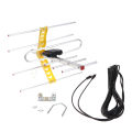 Outdoor 100Mile Amplified 8 Yagi Antenna HD TV 10dB Long Range UHF/VHF/FM HDTV Demoo. 