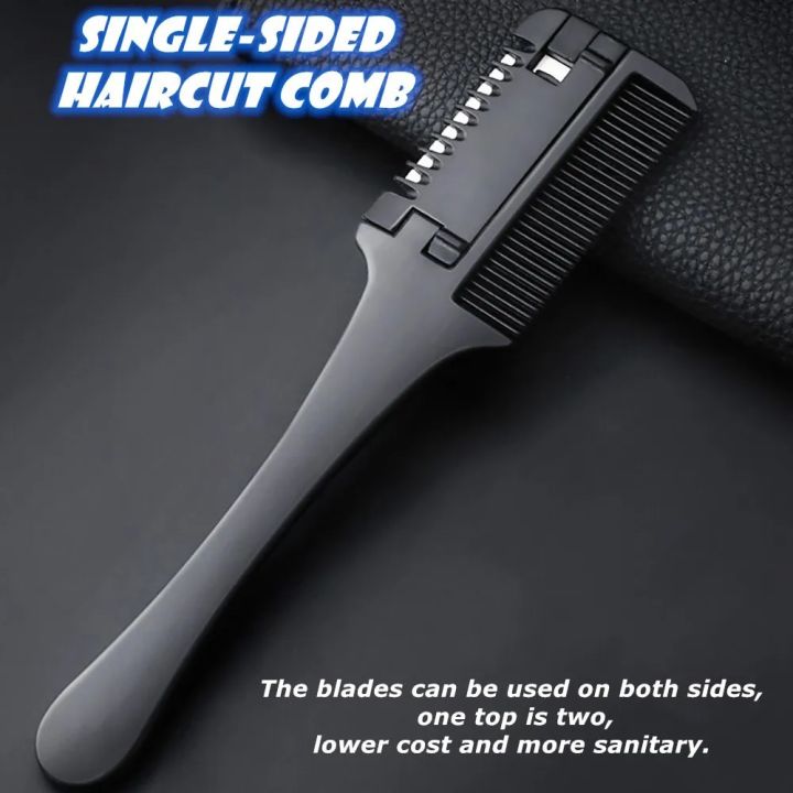 【Lejia】Hair Carbon Brush Professional Salon Hairdressing Handle Brush With Razor DIY Styling