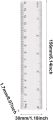 2pcs Clear Transparent Straight Shatter Resistant Ruler, Measuring Tool for Students & Office 6 inch(15cm).