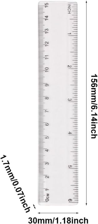 2pcs%20Clear%20Transparent%20Straight%20Shatter%20Resistant%20Ruler,%20Measuring%20Tool%20for%20Students%20&%20Office%206%20inch(15cm)%20-%20Image%206
