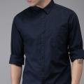 NAVY BLUE  Color Cotton Casual Shirt For Men. 