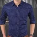 Navy Blue Ball Printed Stylish Casual Shirt For Men - Shirt.