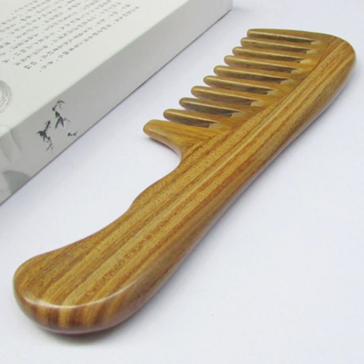 Lightweight%20Gift%20Portable%20Massage%20Easy%20Clean%20Hair%20Detangler%20Daily%20Bedroom%20Anti%20Static%20Bathroom%20Wide%20Tooth%20Handmade%20Wooden%20Comb%20-%20Image%203