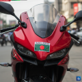 Bangladesh Flag Metallic Motorcycle Sticker Self Adhesive 80mm x 50mm for Helmet Car and Bike Decoration. 