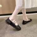 Loafers Mesh Yarn 2022 New Summer Hollow Breathable Shoes Fashion Casual Lace-up Bow Ladies Flat Shoes. 
