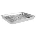 2X 9 Inch Toaster Oven Tray and Rack Set, Small Stainless Steel Baking Pan with Cooling Rack,Dishwasher Safe Sheet. 