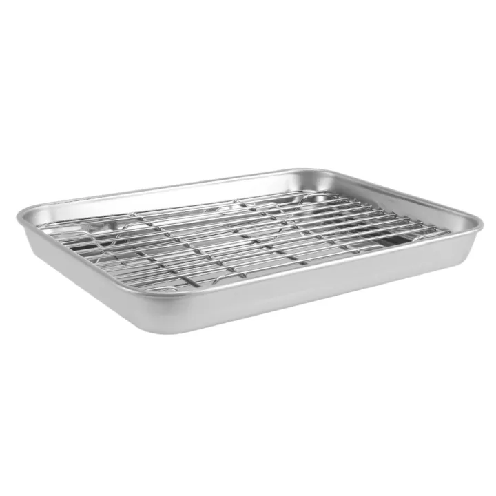 2X%209%20Inch%20Toaster%20Oven%20Tray%20and%20Rack%20Set,%20Small%20Stainless%20Steel%20Baking%20Pan%20with%20Cooling%20Rack,Dishwasher%20Safe%20Sheet%20-%20Image%204
