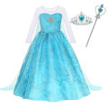 2024 Disney Frozen 2 Kids Cosplay Costumes Girls Elsa Anna Dress for Girls Girls Gowns Halloween Carnival Easter Party Dresses. 