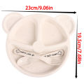baby Dinnerware Anti-hot Wheat Straw Training Plate Cartoon Bear Dishes Babybowl. 
