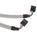 【Upgrade Your Style】 4 Port USB 2.0 to 9 Pin MainBoard Header Bracket Extension Cable for PC Panel. 