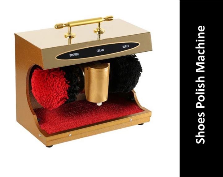Electric Shoe Polisher, Automatic Shoe Cleaning Machine, Automatic Dust Removal by Induction for Sales Centre Club Hotel Entrance Gold