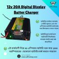 Digital Display Battery Charger 12v 20A full Auto Cut and Digital Smart Battery Charger for Car Truck Auto rickshaw Bike IPS Industrial wet dry lead-acid Solar battery Charger.