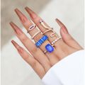 6Pcs/Set Luxury Crystal Rings Set for Women Girl Party. 