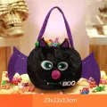 Halloween Decorative Pumpkin Bat Children's Candy Snack Bags Cloth Biscuit Cookies Gift Bags Party Supplies Pumpkin Backpack Shoulder Bag. 