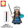 WM6190 One Piece Anime Block Toys Figure Dracule Mihawk Buggy Jinbe Building Block Mini Toy Collection Toys For Children.