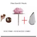 1Pcs Rose Stand and 1 Pcs Rose Nozzle for Cake Decoration. 