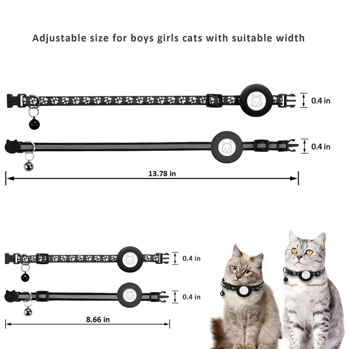 2Pack%20Cat%20Collar,%20for%20Air%20Tag%20Cat%20Collars%20with%20Safety%20Buckle%20and%20Removable%20Bell%20for%20Apple%20Airtag%20Small%20Pet%20Collar%20Black%20-%20Image%202