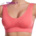 Sports Bra Shockproof Seamless Gather Mesh Back Fitness Bra.
