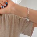 White Butterfly Pearl Bracelet For Women.