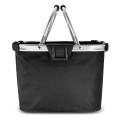 Bicycle Front Basket Folding Removable Bike Handlebar Basket Pet Cat Dog Carrier Bag Aluminum Frame Top Handles. 