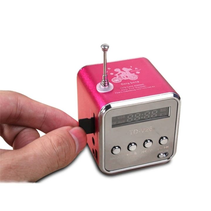 Portable Mini Speaker With SD Card Slot USB Disk 3.5mm Audio Jack MP3 Music Player FM Radio Broadcast Soundbox For PC Phone