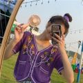 V Collar Sweater Women's Top Summer 2023 New Korean Style Internet Celebrity Style Short Chic Niche Bottoming Shirt.