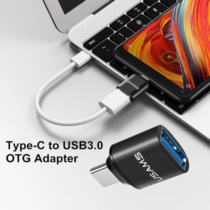 USAMS US-SJ175 USB 3.0 to Type C Adapter Alumium Alloy Plating Data Sync Charging For Samsung S8 Note 8 MacBooks USB Adapter -