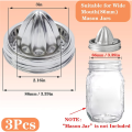 3Pcs Stainless Steel Juicer Lid for Jars Metal Citrus Lemon Juice Squeezer Manual Juicer Jar Juicer Cover. 