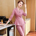 High-End Beauty Salon Shop Manager Work Clothes Female Pink Business Suit Fashion Temperament Medical Beauty Front Desk Reception Work Clothes.
