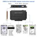 Zilkee Ultra Recovery Converter USB 3.0 Sata HDD SSD Hard Disk Drive Data Transfer Converter SATA Adapter Cable. 