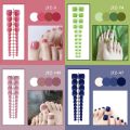 24P Acrylic Toenails Tips Bright Faced Press On Nails Art Removable Toenails With Glue Full Cover Artificial Toe False Nail. 