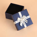 Square Box Engagement Ring Box Fashionable Velvet Interior Display Case Earrings Box Bow Design 1Pc Package Necklace Holder for.