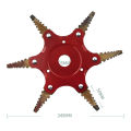 S-Shape New Style Toothed Mower Blade Lawn Mower Accessories Farm-Oriented Six Leaf Cyclone Blade. 