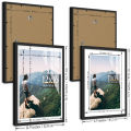 1pc Matte Black Wall Gallery Picture Frame, Available In Single Size 12x16/11x14/8x10/5x7/4x6 Inch , Wall Hanging Photo Frame. 