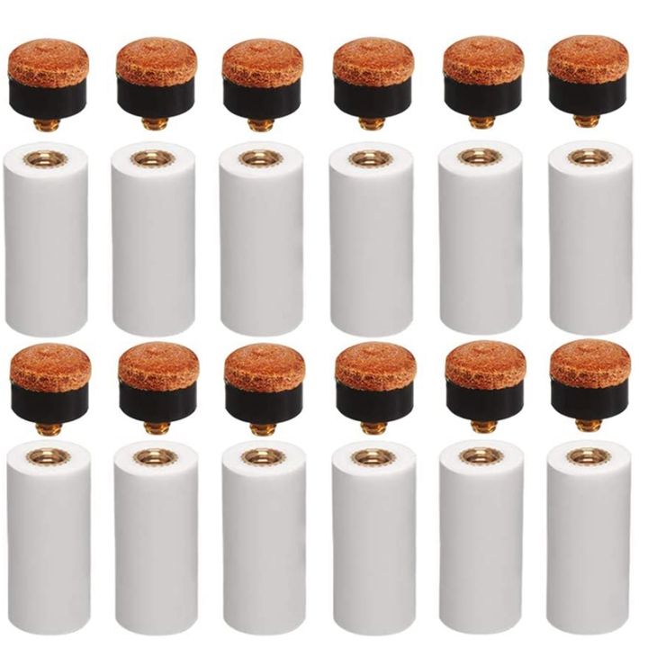 6 X 57" Inch Pool Cues Complete With 6 Spare Screw Tips