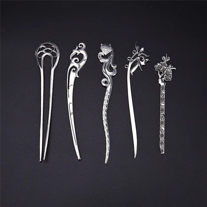 【beauty code store】1PC Headwear Metal Chinese Hair Pin Stick Vintage Ancient Hairpin For Women Japanese Hairpin Hair Stick