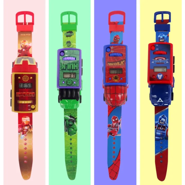 Marvel%20Spiderman%20Children%20Watches%20Boys%20Captain%20Iron%20Man%20Electronic%20Digital%20Clock%20Student%203D%20Projection%20Kids%20Watch%20with%20Car%20Toy%20-%20Image%207