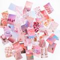 50Pcs/pack Landscape Nature Stickers Journal Scrapbooking Sticker Notepad Creative Manual Office Diary Decal Space Moon Phase Sunset Mini Sticker Book.