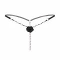 Transparent Crotchless String Bead G-string Lingerie for Porno Outfit Thongs Women Underwear Pearl Open Panties.