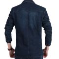Blazers Jacket Men Casual Denim Slim Pocket Splicing Coat Men's Long Sleeve Single-Breasted Turn-down Collar Blazers Jacket.