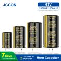 2Pcs JCCON Audio Electrolytic Capacitor 63V 3300UF 4700UF 6800UF 10000UF 12000UF 15000UF 22000UF Low ESR For Hifi Amplifier. 