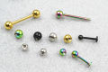 Stainless steel ball piercing jewelry DIY replacement ball lip nail eyebrow ring nose nail tongue ring navel nail accessories 16G 14G.