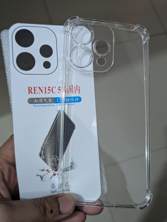 Oppo Reno 15C 5G Premium Silicone Case Crystal Clear Soft TPU Ultra-Thin Transparent Flexible Protective Mobile Phone Back Cover