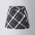 2023 Girls' Autumn and Winter Red Tweed Plaid Hip Skirt Korean Children's Foreign Skirt Girl High Waisted Short Skirt.