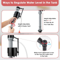 Toilet Float Replacement Kit, Universal Toilet Flusher Replacement Kit and 2 Inch Toilet Flapper Replacement 1set.